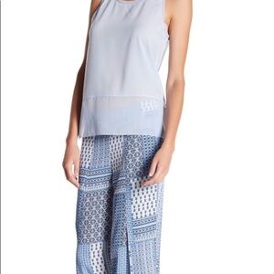 Nanette Graphic-Print Palazzo Faux-Wrap Pants